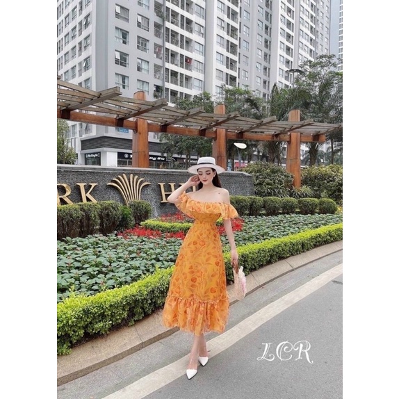 ĐẦM MAXI HOA TRỄ VAI NHÚN BÈO🔥 FREESHIP🔥 ĐẦM NỮ DÀI TIỂU THƯ DU LỊCH ĐI BIỂN | BigBuy360 - bigbuy360.vn