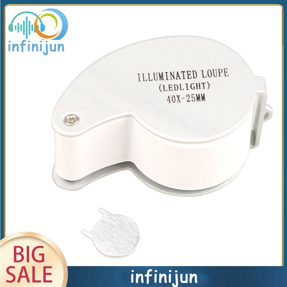 Kính Lúp Phóng Đại 40x 6- 25mm Có Đèn Led