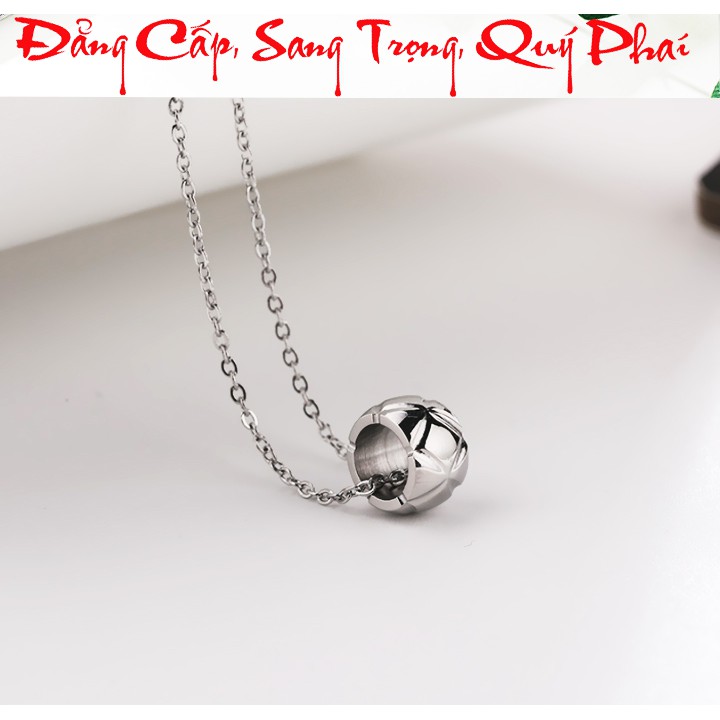 Dây chuyền nữ titan cao cấp họa tiết quả trám chiếu lấp lánh siêu đẹp, bền màu, hợp thời trang