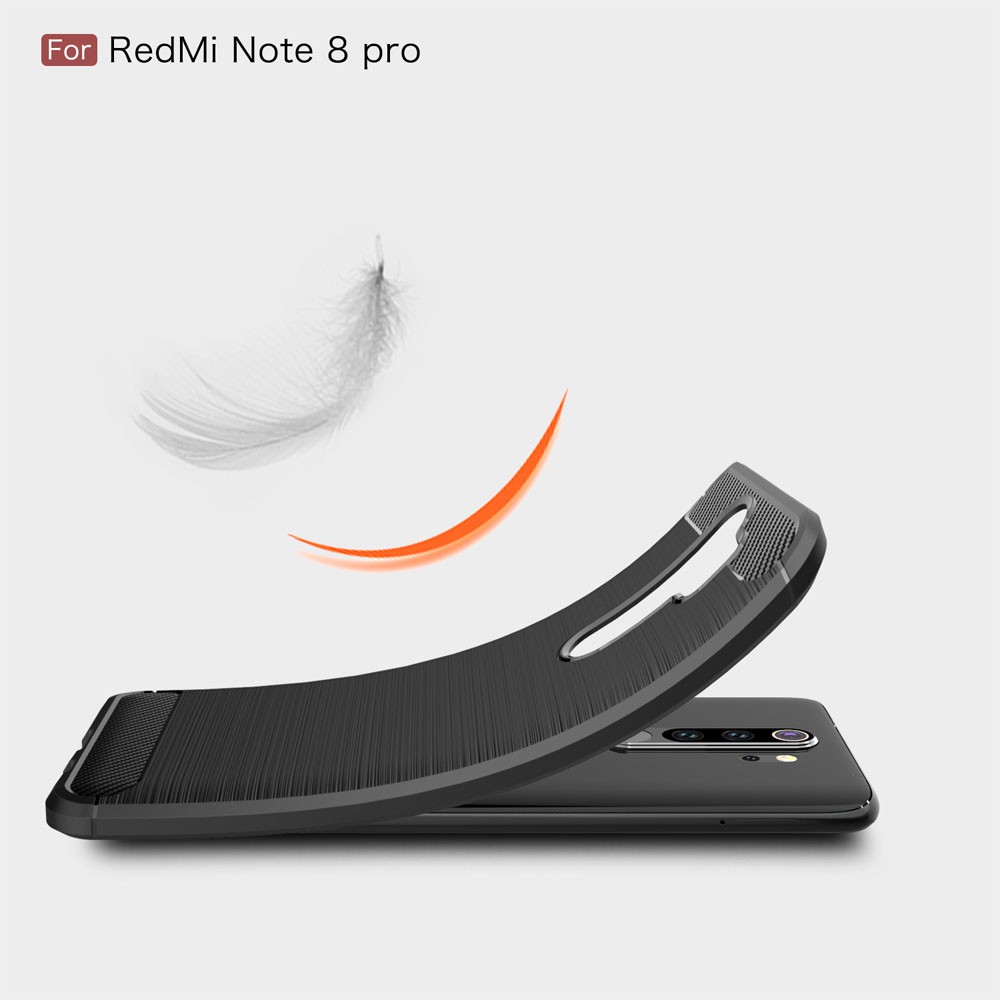 Ốp lưng chống sốc vân kim loại cho Xiaomi Redmi Note 8 Pro hiệu Likgus (bảo vệ toàn diện, siêu mềm mịn) - chính hãng