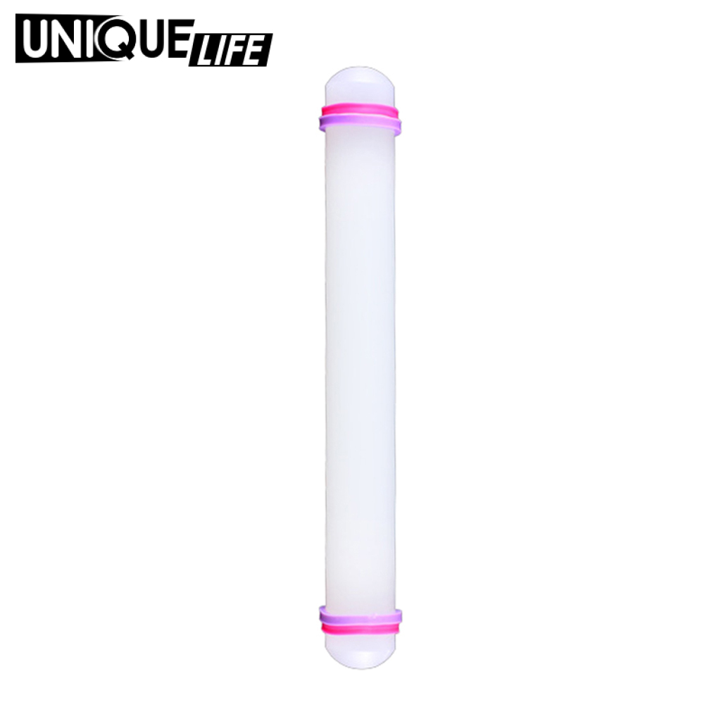 [Unique Life]Non-Stick Rolling Pin Professional with Thickness Rings Decoration Fondant Sugarcraft Pie  Decorating Plastic Roller