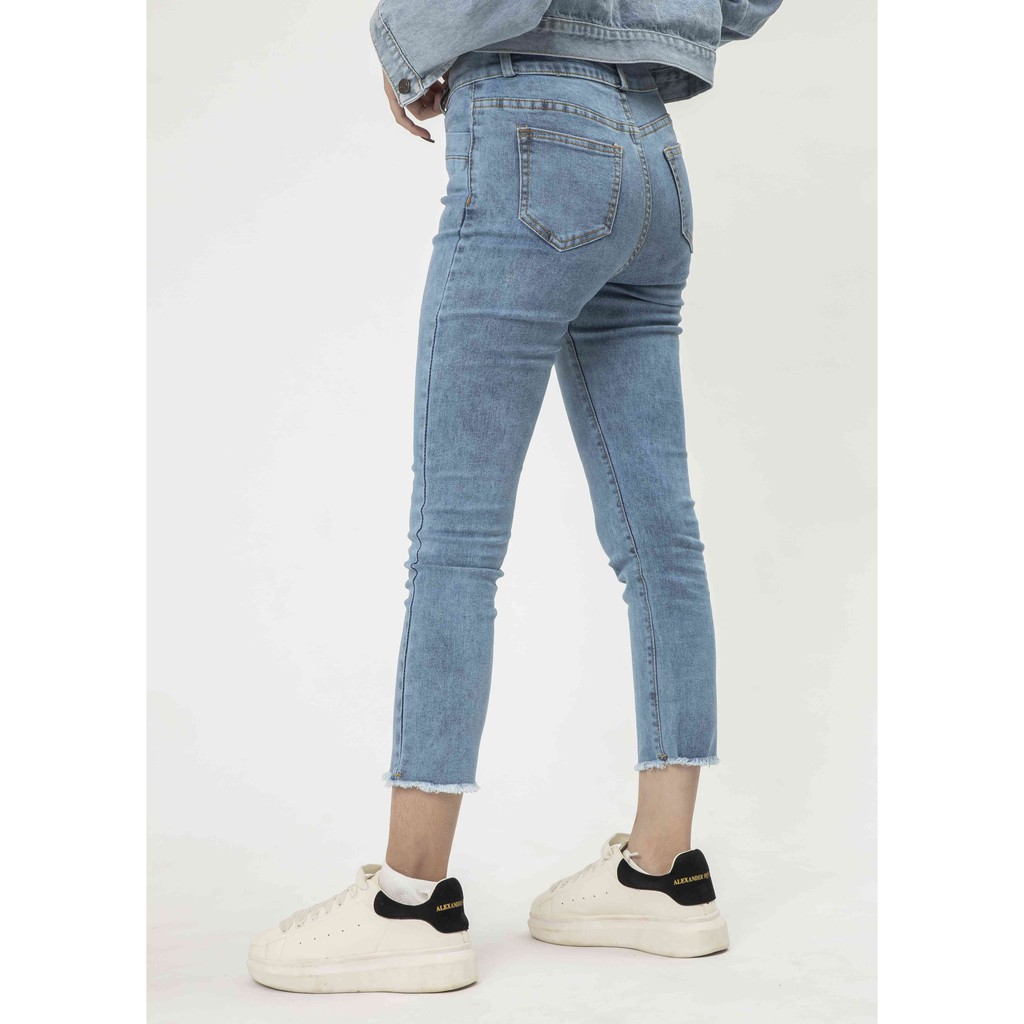 Quần Jean Nữ cạp cao túi xéo tôn dáng, quần bò Nữ ôm dáng thời trang BAHAI_SHOP10 | BigBuy360 - bigbuy360.vn