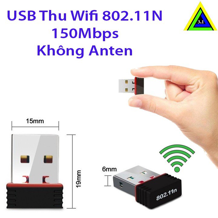 thu wifi usb dùng cho laptop, máy tính để bàn