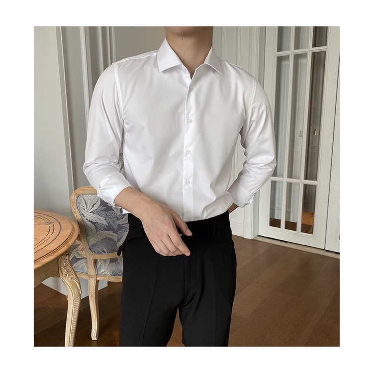 Áo sơ mi nam dài tay cổ bẻ chất liệu lụa mềm mịn , không nhăn, không xù , thấm hút mồ hôi