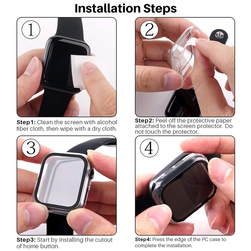 Kính Ốp Bảo Vệ Mặt Đồng Hồ Thông Minh Apple Watch Series 7 45MM 41MM 45 41MM