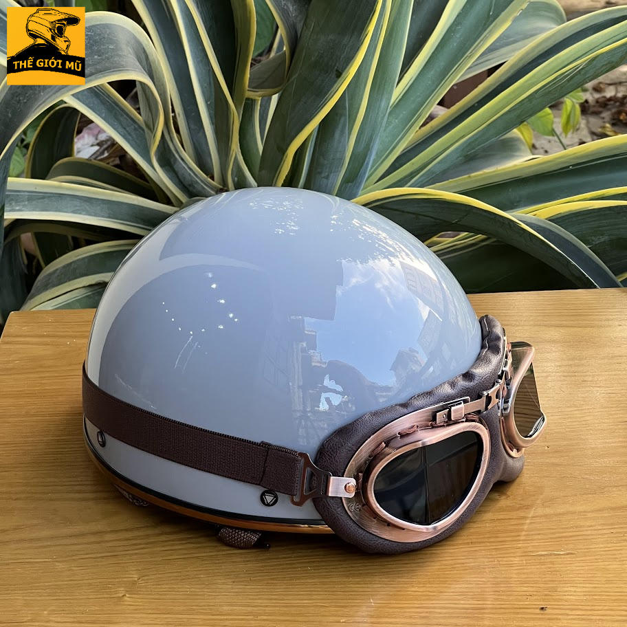Mũ Bảo Hiểm 1/2 Napoli PUG Harley - Tặng ốp da,Bảo Hành Chính Hãng 12 Tháng, Thế Giới Mũ Bảo Hiểm
