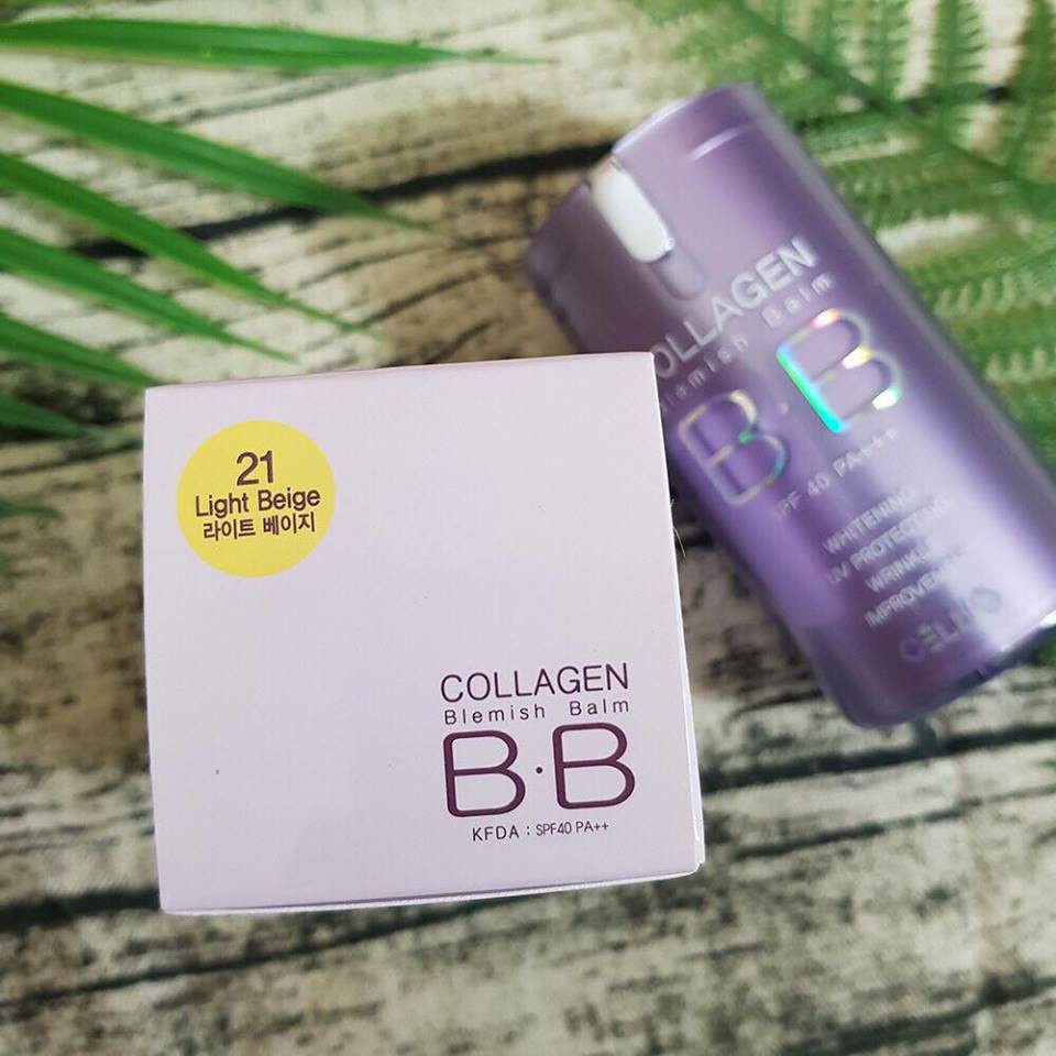 Kem nền trang điểm BB Collagen Cellio Hàn Quốc SPF40 PA+++