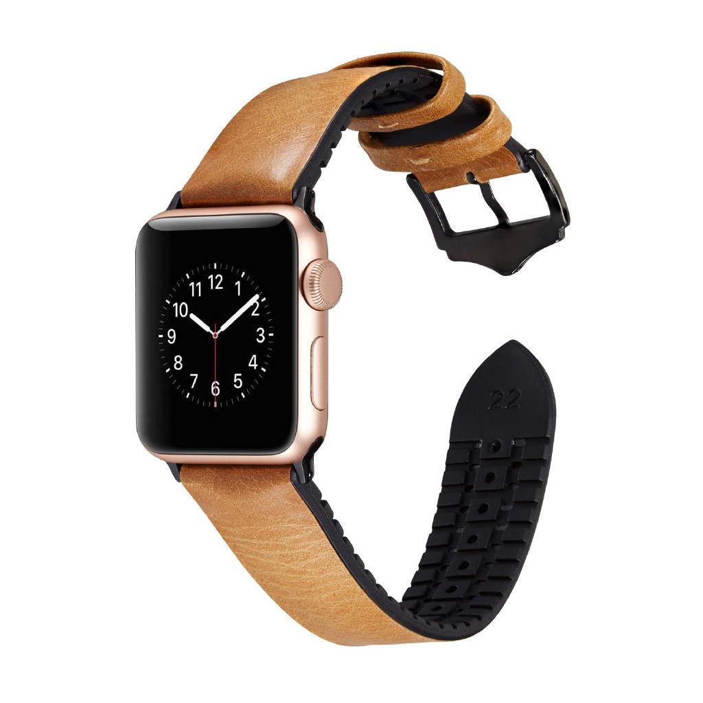 Dây đeo bằng da cho đồng hồ thông minh Apple Watch 38mm 40mm 42mm 44mm