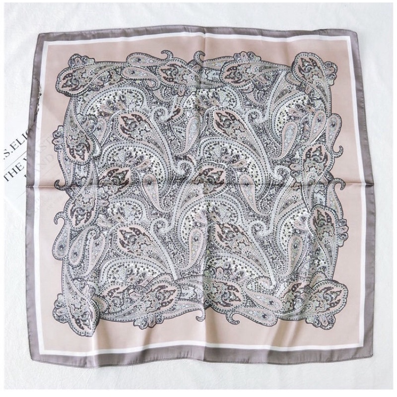 Khăn turban lụa vuông choàng cổ bandana cột áo yếm size 70cm - Maben