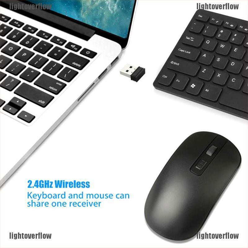 Bộ bàn phím + chuột không dây USB 2.4GHZ cao cấp dành cho máy tính laptop