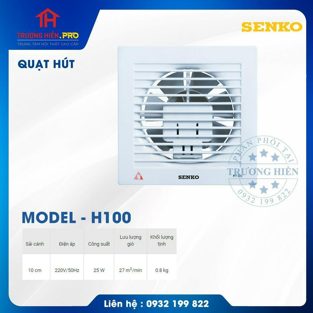 Quạt hút âm tường 1T Senko H100- Công suất 25 W- Hàng Chính Hãng - Giao màu ngẫu nhiên