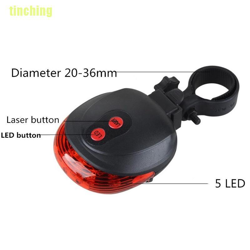 Đèn Led Cảnh Báo An Toàn Phía Sau Xe Đạp 2 + 5