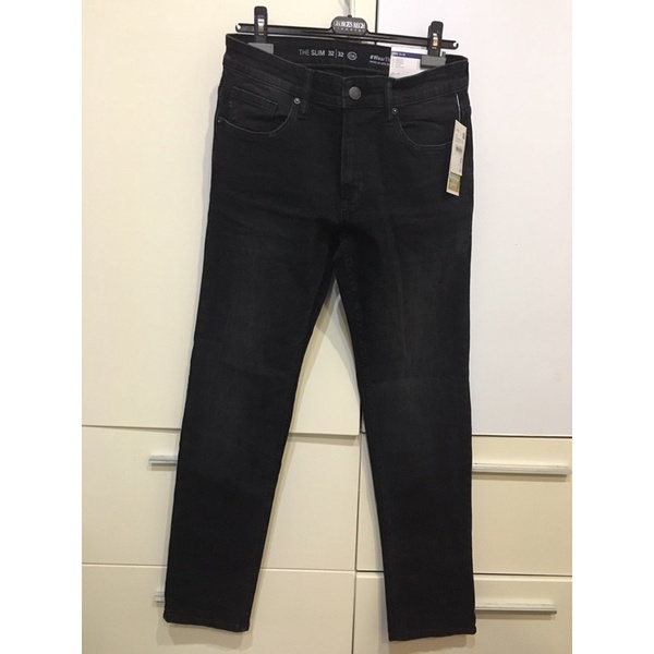 (New) Quần jeans đen Slim fit nam - 32x32 size L
