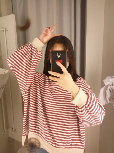 (ORDER) Áo sweater sọc ngang hàn quốc (ảnh thật ở cuối)