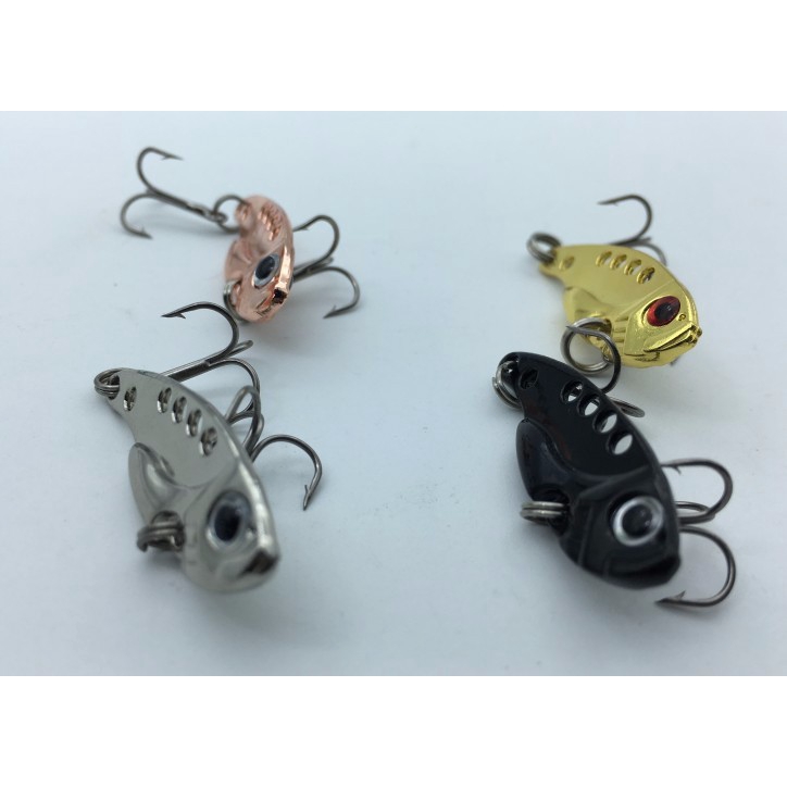 Mồi câu cá hình cá 3.5cm 3.2g làm từ kim loại có lưới câu
