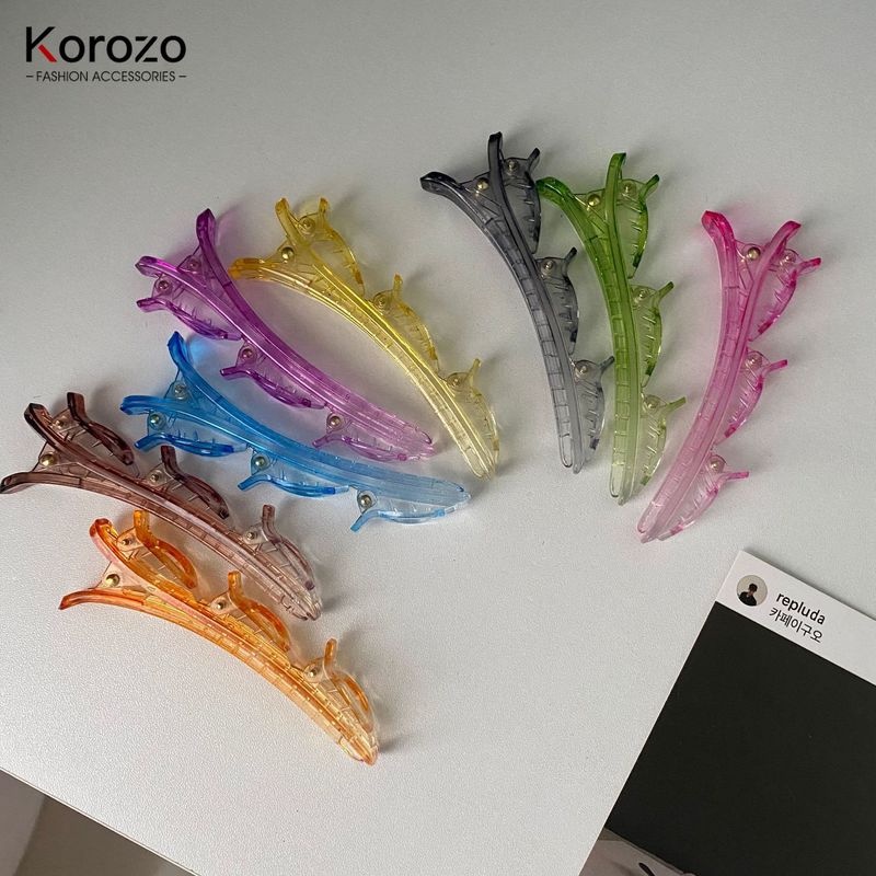 Kẹp Tóc Dạng Mỏ Vịt Màu Sắc Gradient Phong Cách Hàn Quốc Thời Trang Cho Nữ