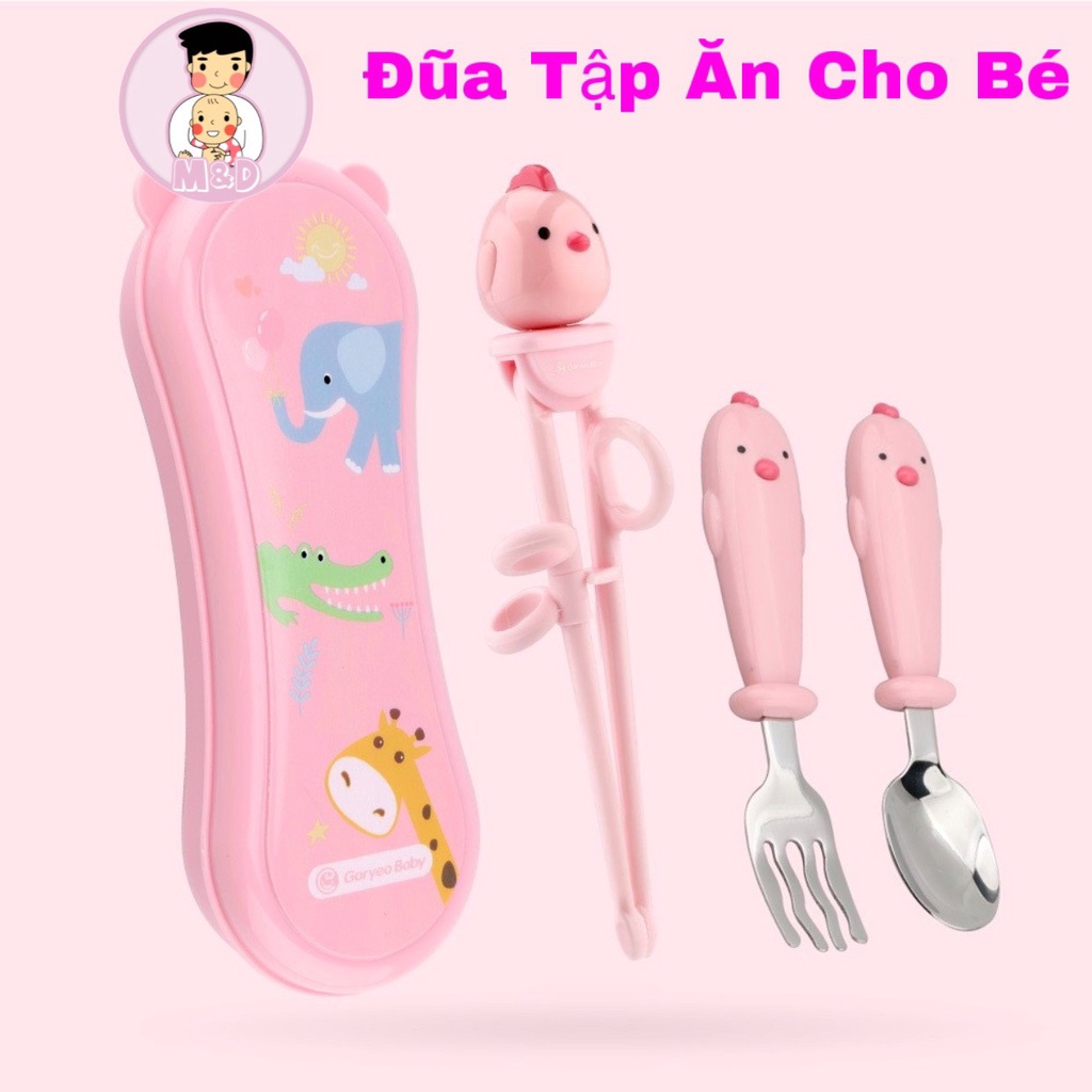 Đũa tập ăn cho bé Goryeo Baby Hàn Quốc, có hộp đựng tiện lợi.