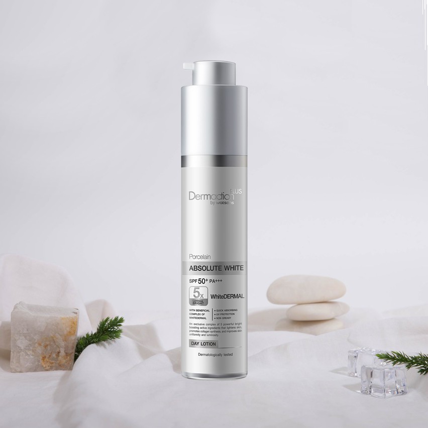 Kem Dưỡng Ban Ngày Dermaction Plus By Watsons Day Lotion SPF50 Chống Nắng Sáng Da Ngừa Thâm Sạm 50ml