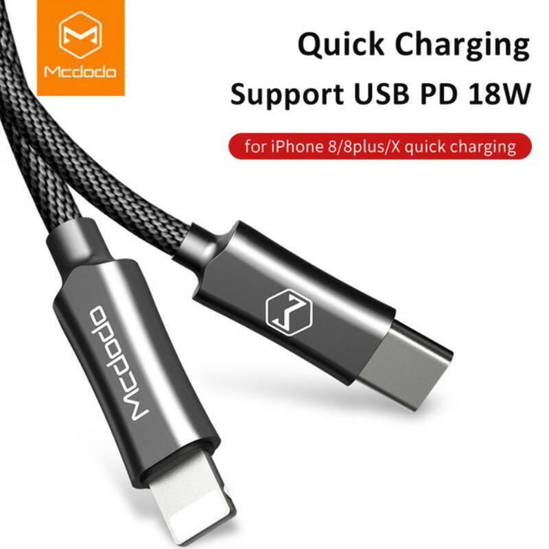 Mcdodo 18W Type C to Lightning PD Quick Charger Fast Charge Cable For iPhone X 8