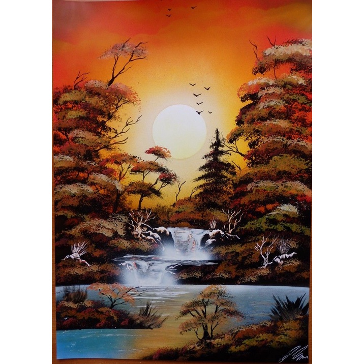 Bộ Tranh Đính Đá 5d Họa Tiết Hoàng Hôn Độc Đáo Kích Thước 30x40cm Diy Dùng Trang Trí Nhà Cửa