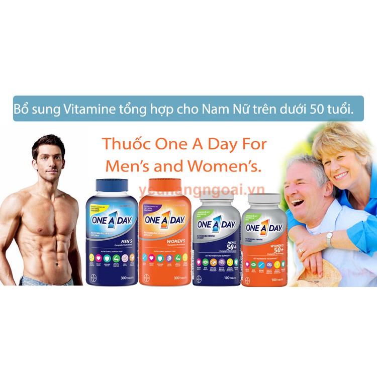 [Date 2023]One A Day Women's Complete Multivitamin bổ sung Multivitamin và khoáng chất dành cho nữ, Chai 300 viên