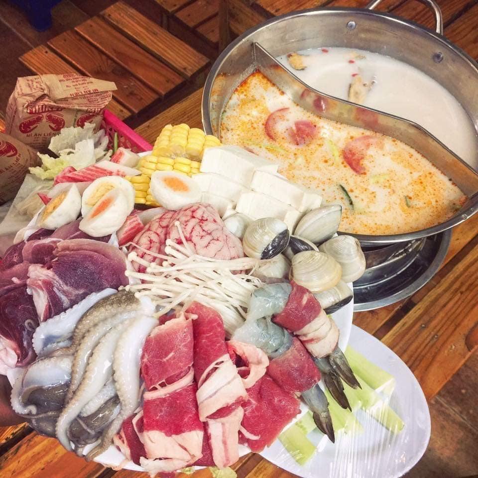 NỒI LẨU HOTPOT CHIA 2 NGĂN 32cm  có vung đậy