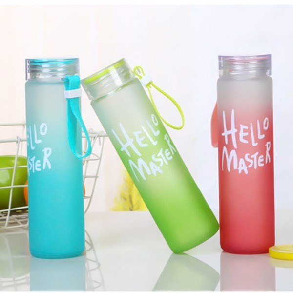 [HB Gift] Bình nước thuỷ tinh phong cách Beldora 299  Hello Master Water Bottle 420ml