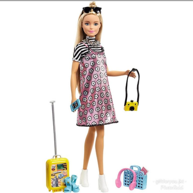 Vỏ Bọc Hộ Chiếu Du Lịch In Hình Búp Bê Barbie Màu Hồng Thời Trang