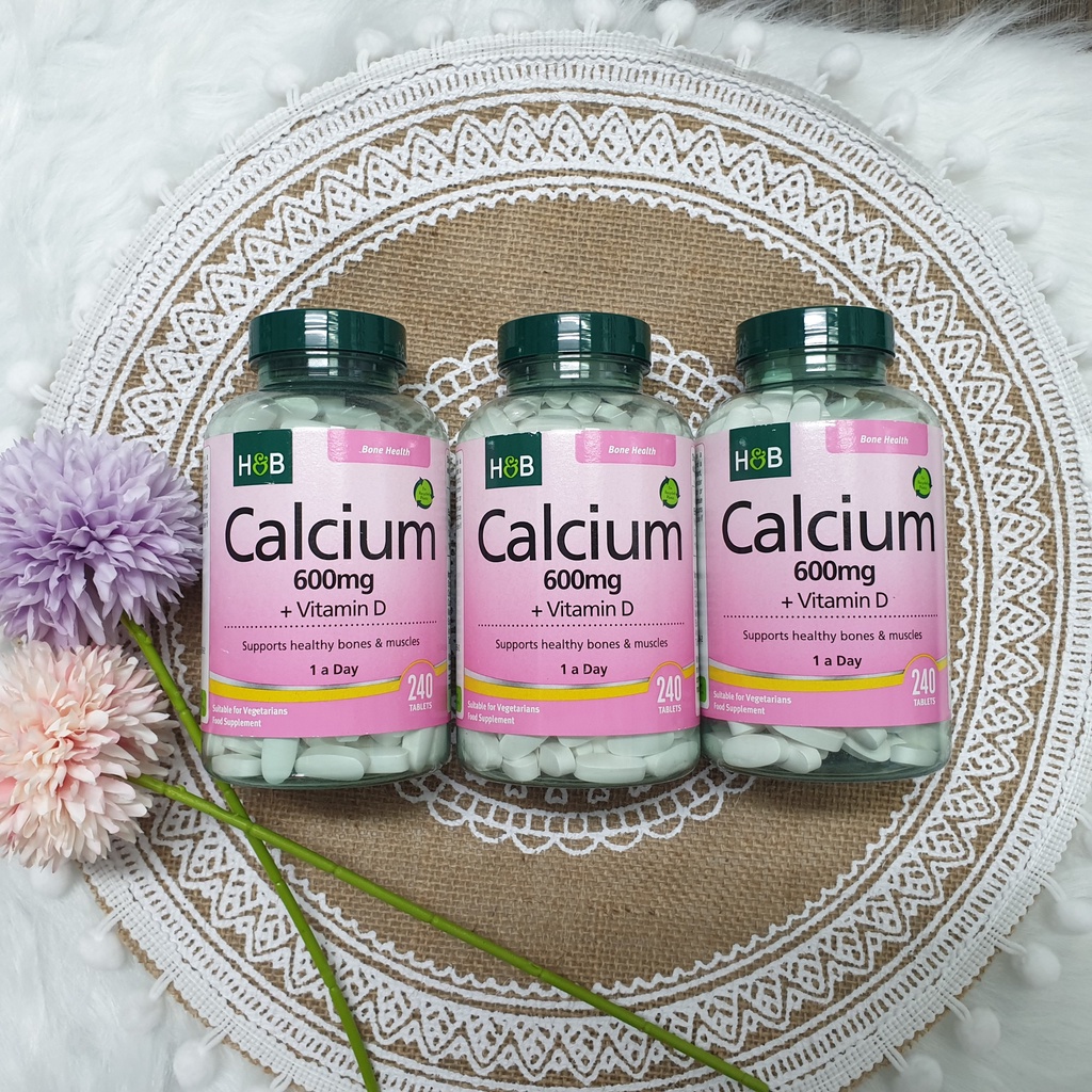 Viên Uống Holland & Barrett Calcium 600mg & Vitamin D 240 Viên