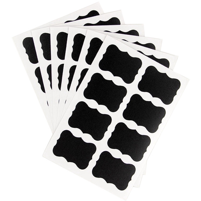 Set 40 nhãn bảng đen dán lọ đựng nhà bếp