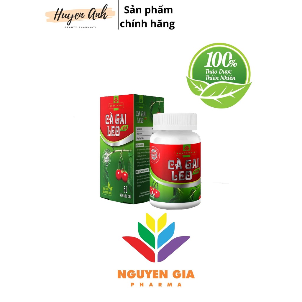[CHÍNH HÃNG] Viên uống Cà Gai Leo bảo vệ gan , làm mát , giải độc , hạ men gan - HỘP 60 viên nang | Thế Giới Skin Care