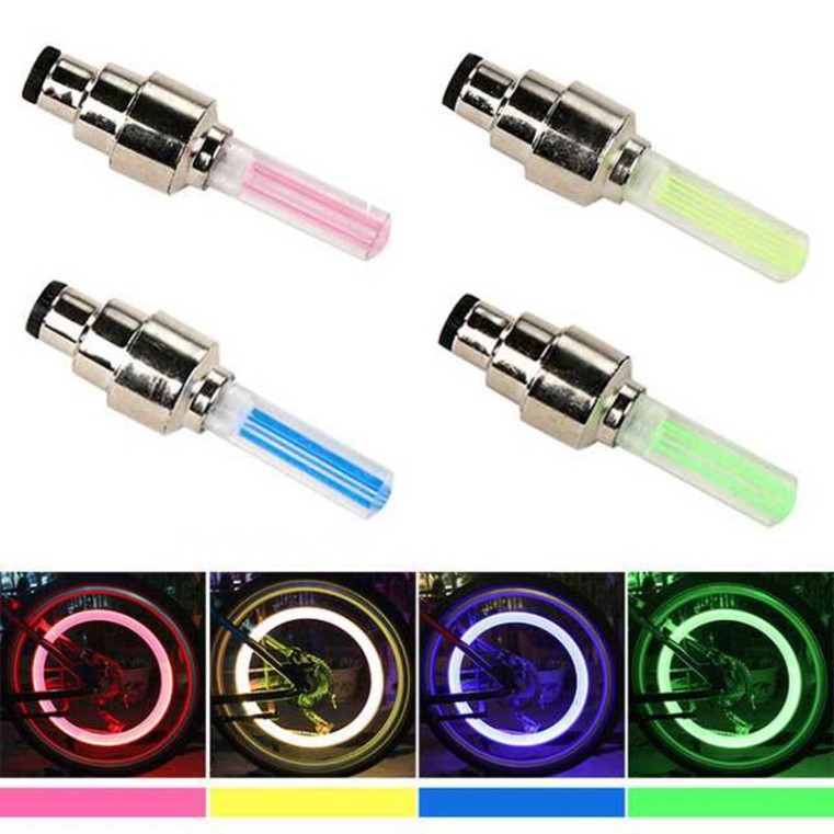 Đèn Neon Bike Spoke Light Mini LED Xe đạp Vòi van đèn Mũ