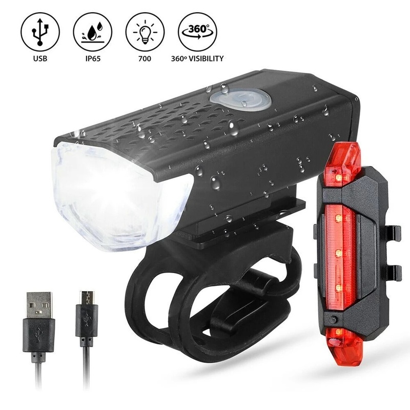 1 Bộ Đèn Led 300 Lumens Cảnh Báo An Toàn Cho Xe Đạp