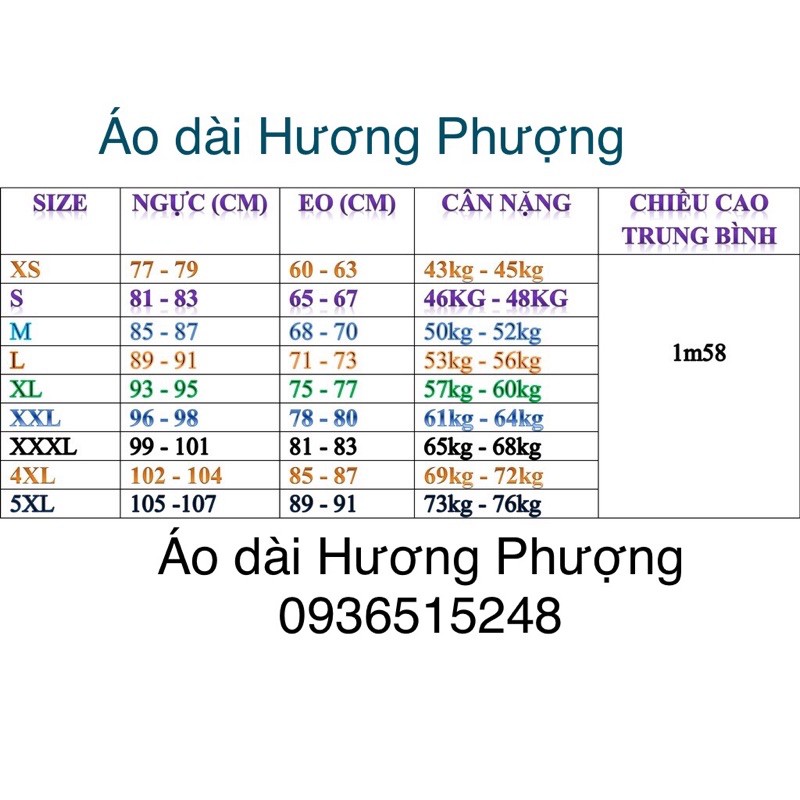 Áo dài trung niên màu xanh