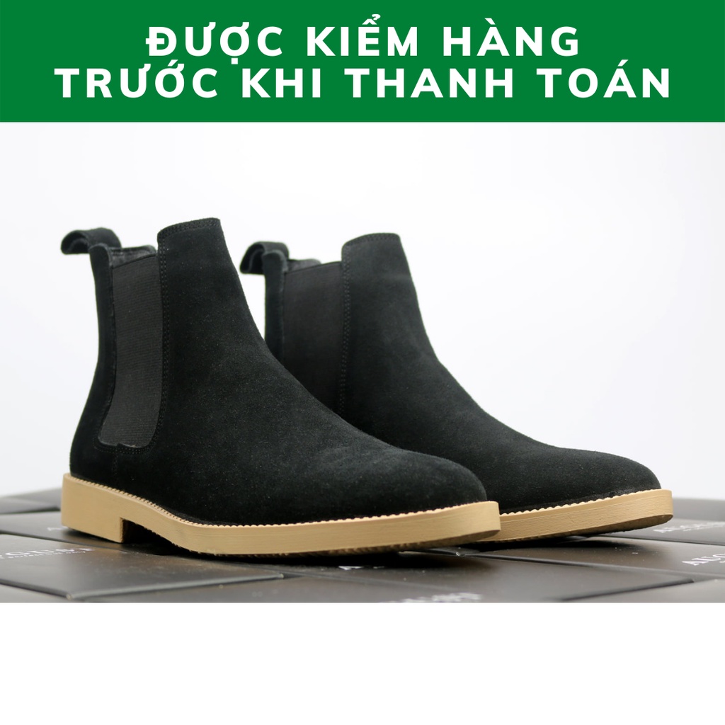 Giày Chelsea boots thời trang nam màu đen chất liệu da lộn 💖Bảo hành 12 tháng💖 | BigBuy360 - bigbuy360.vn