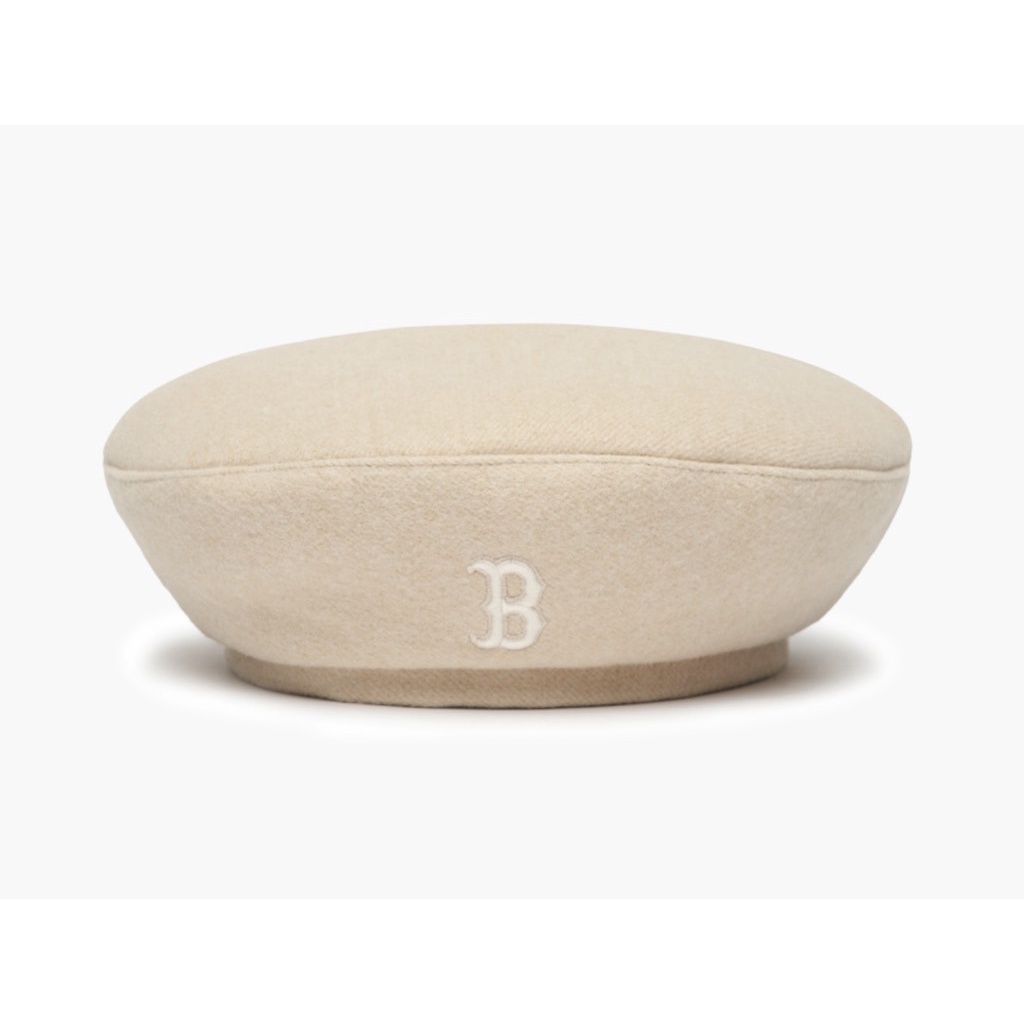 Mũ MLB beret kem sữa