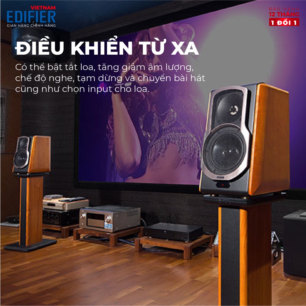 Bộ loa Bluetooth Bookshelf Hifi cao cấp EDIFIER S2000MKIII - Công nghệ aptX - Kèm dây cáp 2RCA ra 4RCA dài 2M Chính hãng