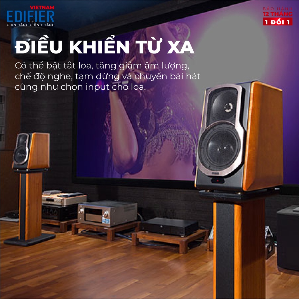 Bộ loa Bluetooth Bookshelf Hifi cao cấp EDIFIER S2000MKII - Công nghệ aptX - Kèm dây cáp 2RCA ra 4RCA dài 2M Chính hãng