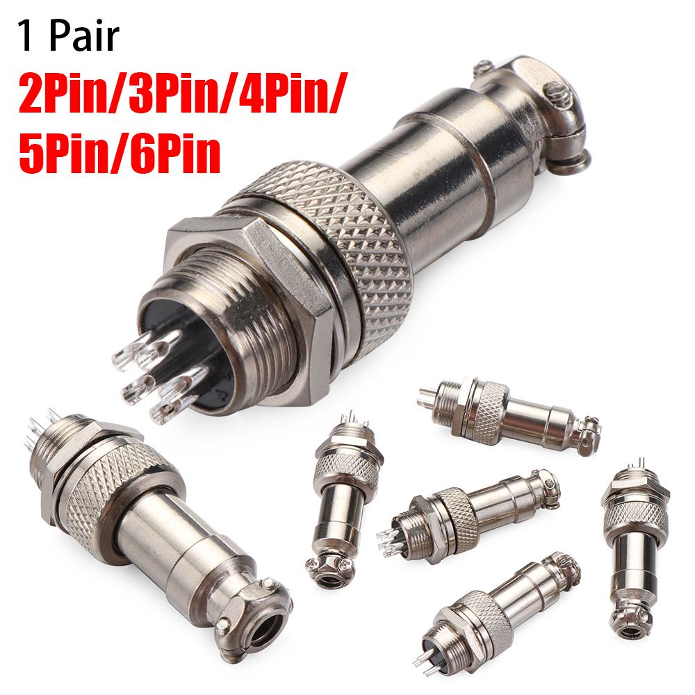 1 Cặp Phích Cắm Nối Dây Điện Đầu Đực &amp; Cái GX12 12mm 2/3/4/5/6 Pin Chất Lượng Cao