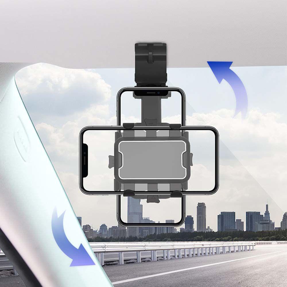 Giá Đỡ Điện Thoại GPS Xoay 360 Độ Gắn Tấm Chắn Nắng Xe Hơi