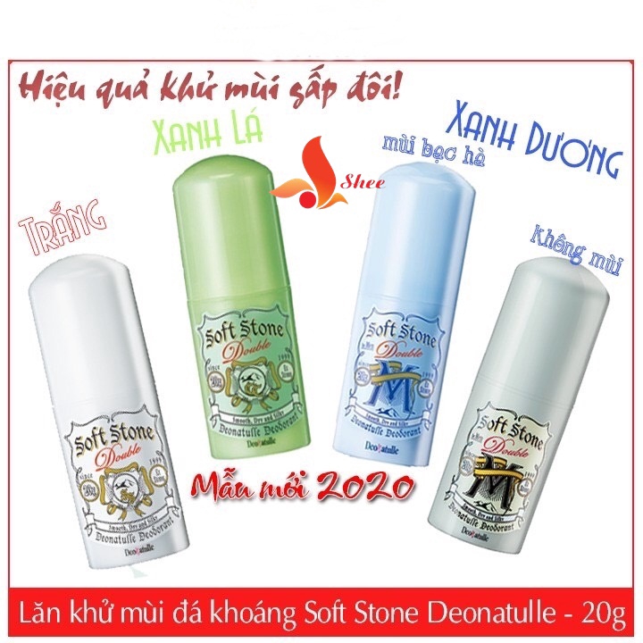 (Mẫu mới) Lăn khử mùi đá khoáng Alum Soft Stone Nhật Bản