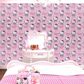 1 mét decal Giấy Dán Tường Khổ 45cm Sẵn Keo Kitty Đáng yêu