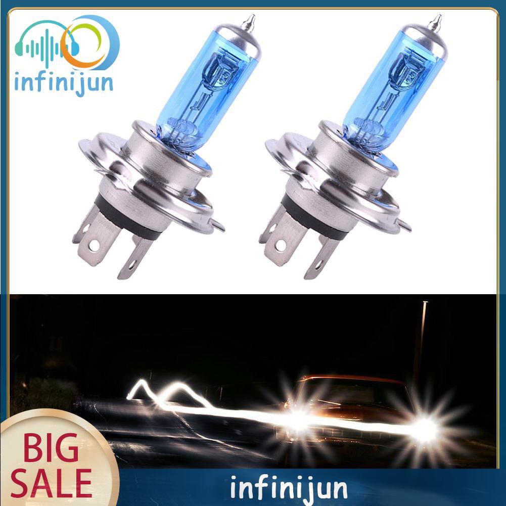 Set 2 Bóng Đèn Pha Xenon 12v 100w H4 Siêu Sáng Cho Xe Hơi