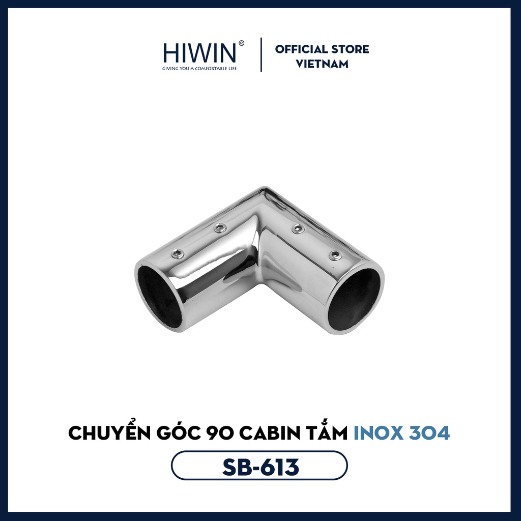 Chuyển góc 90 độ phòng tắm kính mặt gương inox 304 Hiwin SB-613