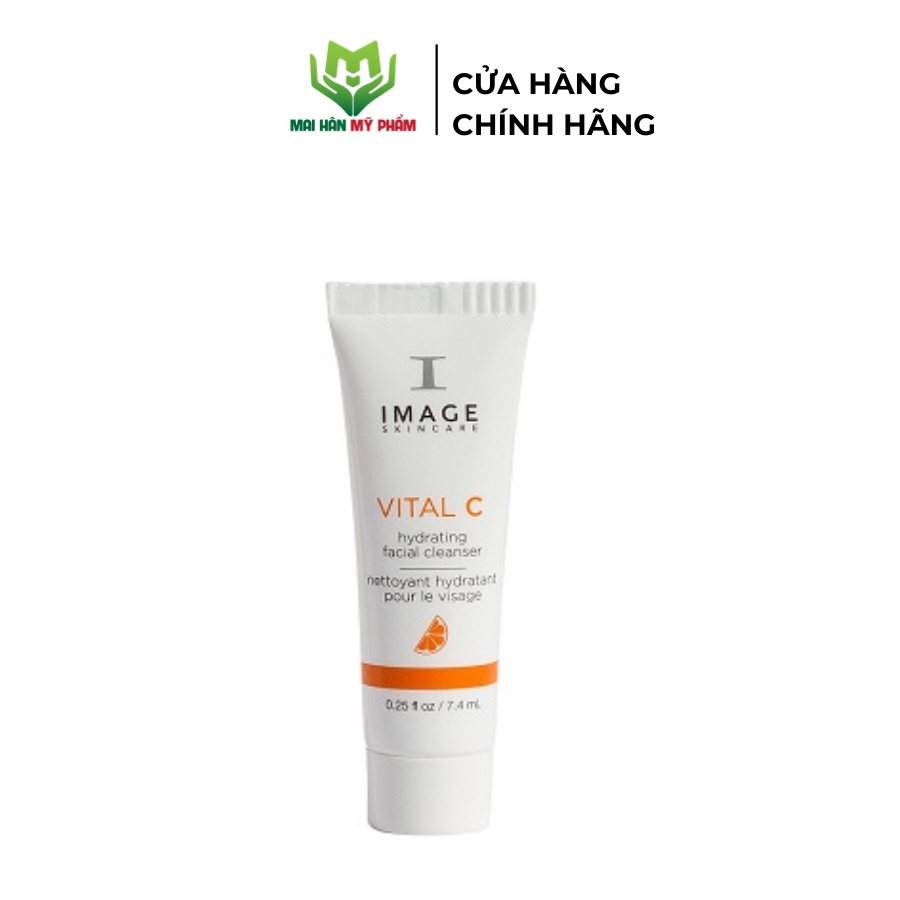 Sữa rửa mặt dưỡng ẩm và phục hồi da Image Skincare Vital C Hydrating Facial Cleanser - 7.4ml