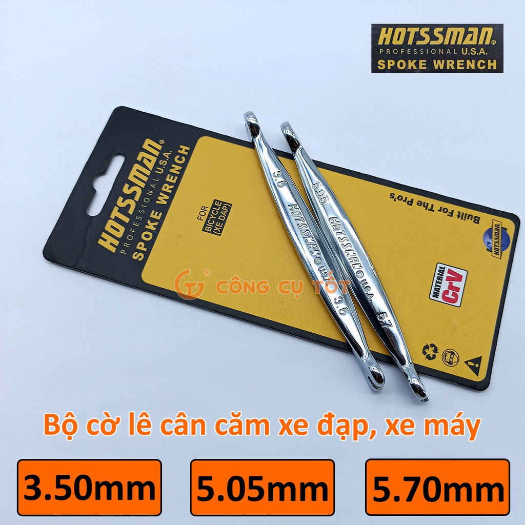 Vỉ hai cây xiết căm xe đạp HOTSSMAN bằng thép CrV