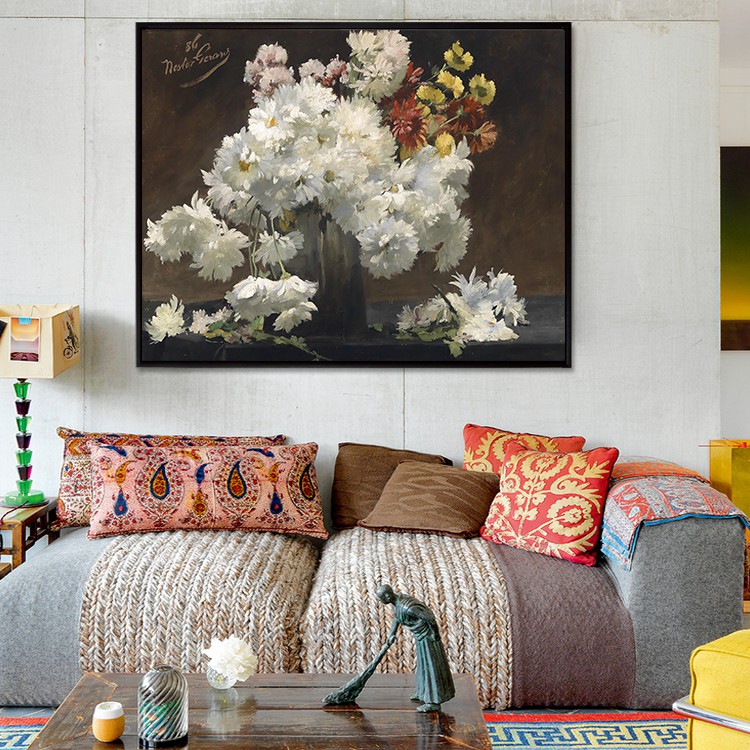Khung Tranh Canvas 40x60cm (Kèm Khung + Đinh Treo)