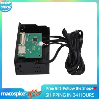 Macospice 5.25in PC Front Panel USB3.0 Hub eSATA Type-C Port Card Reader Multifunctional Computer Supplies