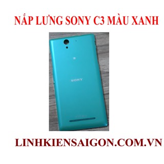NẮP LƯNG SONY C3 MÀU XANH