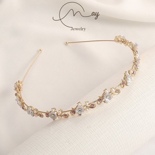 [XẢ KHO GIÁ VỐN] Cài tóc đính đá hàn quốc đẹp hoa xanh nhí xinh Mayjewelry20 CT005